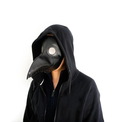 Leather plague doctor mask - plague,