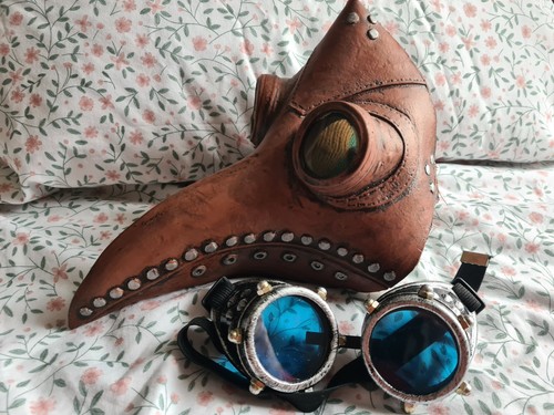 Steampunk plague doctor - steampunk, brown