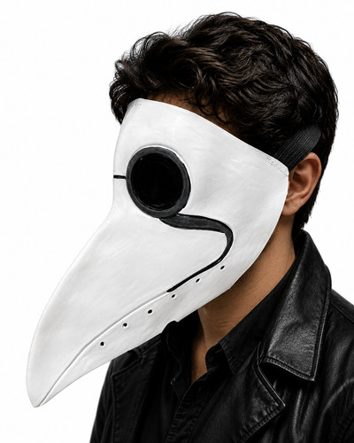 White latex plague doctor - latex,