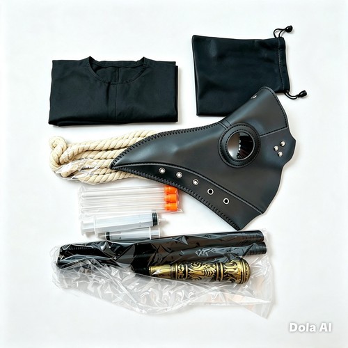 Plague doctor full costume set - full,