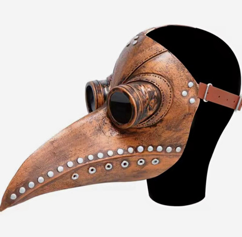 Copper plague doctor mask - plague,