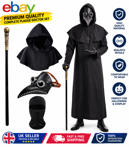 5pcs plague doctor costume - plague,