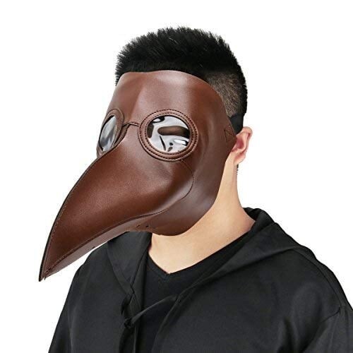 Faux leather plague doctor - leather,