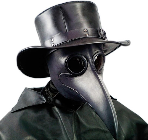 Black rubber plague doctor - rubber,